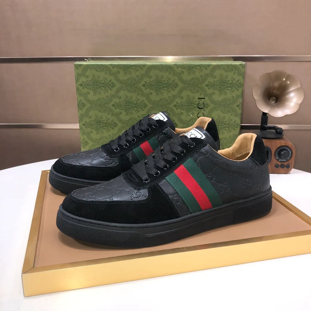 Men's shoes💰440💰[GUCCI] Official website 1:1 men's sports shoes are now on the market. They are made of original fabric + water-dyed sheepskin lining, plus the official website original 1:1 comfortable outsole. Fashionable and versatile, super comfortable and breathable. Standard shoe size 38/45 (custom-made size 45 is non-refundable)